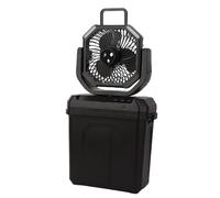 Asixxsix Ventilador de Nebulización Portátil con un Balde 6L, Ventilador de Campamento de Enfriamiento Recargable USB con Luz LED y Control Remoto, Ventiladores de Señor Portátiles para
