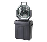Asixxsix Ventiladores de Nebulización Portátiles, Ventilador de Campamento con Batería Recargable de 20000 MAh con un Cubo de Agua de 6 Litros, Luz LED, Control Remoto Ventilador