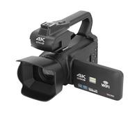 Asixxsix Videocámara 4K, 65MP 18X Zoom Digital Videocámara con Pantalla Táctil IPS de 4 Pulgadas, Control Remoto Visión Nocturna Vlogging Cámara con Micrófono y Luz de Relleno