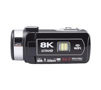Asixxsix Videocámara 8K, Cámara Vlogging Multifuncional de 64MP con Pantalla Táctil de 3 Pulgadas, Zoom Digital 18X, Luz LED, WiFi, Cámaras de Video Digitales para Viajes, Vlogs
