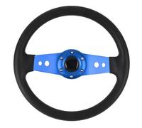 Asixxsix Volante de Carreras, Material de PU de 13 Pulgadas, Marco de Aluminio con Agarre Mejorado, Volante Universal para Automóvil con Kit de Fácil Instalación para Vehículos, Camiones, Autos