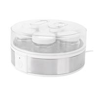 Asixxsix Yogurtera eléctrica de 20W, máquina multifuncional portátil para yogur griego con 7 vasos de cristal para mermeladas pudines batidos, calentamiento a temperatura constante.
