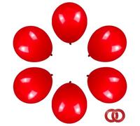 ASIYUHY Globos rojos, paquete de 100 globos rojos de látex de 12 pulgadas de grosor con 2 rollos de cinta, globos redondos rojos de helio para Navidad, San Valentín, cumpleaños, boda, baby shower