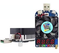 asizi Probador de carga electrónico Módulo de resistencia de carga USB Disparador QC2.0 QC3.0 35W 0.25-5A HD35 Interfaz USB Descarga Control de temperatura