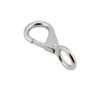 ASJFGTEH 1 Pieza de Ganchos a presión con Resorte de Ojo Fijo de Acero Inoxidable 304 for Accesorios Marinos, Varios tamaños, for Senderismo, Acampada y Escalada(53mm)