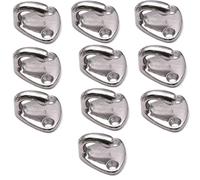 ASJFGTEH 10 Piezas de Gancho de Defensa de Acero Inoxidable 316 con Clip de Resorte de Ojo Cerrado, Accesorios de Hardware for Yates y Barcos Marinos, Piezas de Gancho de Defensa(27mm Type 3)