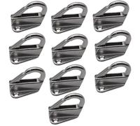 ASJFGTEH 10 Piezas de Gancho de Defensa de Acero Inoxidable 316 con Clip de Resorte de Ojo Cerrado, Accesorios de Hardware for Yates y Barcos Marinos, Piezas de Gancho de Defensa(42.5mm Type 1)