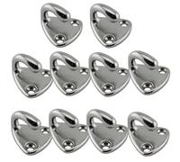 ASJFGTEH 10 Piezas de miniganchos for Defensa de Barcos de Acero Inoxidable 316 Marino, mosquetón con Almohadilla for el Ojo, Ganchos for Defensa de navegación Marina Plateados de 27 mm x 27 mm