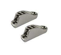 ASJFGTEH 2 Piezas de cornamusas de 18 x 48 mm for Barcos Marinos, de Acero Inoxidable 316, con Pulido de Espejo, for veleros, Accesorios for Yates