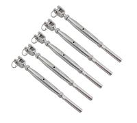 ASJFGTEH Kit de 5 tensores de sujeción de mordaza SS316 for barandilla de Cable, Accesorios de Aparejo for Cuerda de Alambre(M4X2)