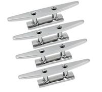 ASJFGTEH Lote de 4 cornamusas de Acero Inoxidable 316 de 5 Pulgadas y 125 mm for Barco, cornamusas Planas Bajas for Cubierta, Accesorios for Yates y Barcos
