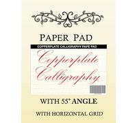 ASK Copperplate Calligraphy Paper Pad with 55 degree Slant Angle: Horizontal pad version | Heavyweight Paper | Hand Lettering Practice Pad | ... inches (ASK Copperplate Calligraphy Books)