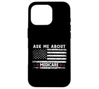 Ask Me About Medicare Health Insurance Consultant Agent Cool Carcasa para iPhone 16 Pro