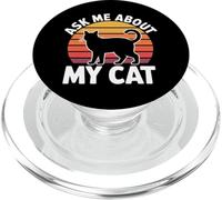 Ask Me About My Cat PopSockets PopGrip para MagSafe