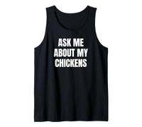 Ask Me About My Chickens Funny Farm Lover Tees and More Camiseta sin Mangas