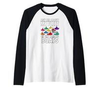 Ask Me About My Fleet of Tiny Plastic Boats 3D Printing Fun Camiseta Manga Raglan
