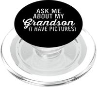 Ask Me About My Grandson I Have Pictures Grandfather PopSockets PopGrip para MagSafe
