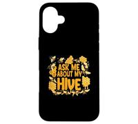 Ask Me About My Hive Funny Beekeeper Honey Bee Lover Carcasa para iPhone 16 Plus