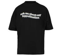 Ask Me About My Hyperfixation Camiseta Extragrande Negra Baggy tee Unisex