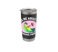 Ask Me About My Senegal Parrot - Dueño de pájaro divertido Vaso térmico de acero inoxidable de doble pared