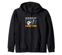 Ask Me Where To Sit I Dare You Funny Ushering Orgullosos Ushers Sudadera con Capucha