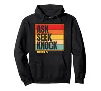 Ask Seek Knock Matthew 7:7 Christian Men Women Faith Design Sudadera con Capucha