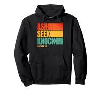 Ask Seek Knock Matthew 7:7 Christian Men Women Faith Sudadera con Capucha