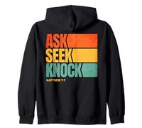 Ask Seek Knock Matthew 7:7 Christian Men Women Faith Sudadera con Capucha