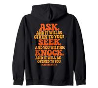 Ask Seek Knock - Versículo de la Biblia Cristiana Sudadera con Capucha