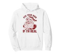 Ask Your Mom If I'm Real Funny Vintage Santa Claus Christmas Sudadera con Capucha