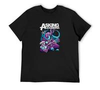 Asking Alexandria Devour Men's T-Shirt Unisex Black Cotton Hip Hop Print tee Shirts M