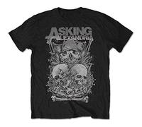 Asking Alexandria - T-Shirt # M Black Unisex # Skull Stack