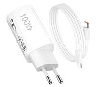 ASKUBSKU 100W Cargador Mini y Cable USB C para Xiaomi Poco X8 Pro MAX F8 Ultra 17 Pro MAX 17T Pro 5G,Rapida Carga Adaptador de Cargador y 1Metro Cable Tipo C para Mi Redmi Note 15 Pro+, Viajar