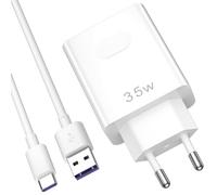 ASKUBSKU 35W Cargador y Cable USB C para Honor 400 Lite 5G 200 90 Smart 70 Enchufe Adaptador de Cargador Móvil con Carga Rápida Tipo C Cable para Honor X9c X8c X7b X6b Play9T Pad X9a 9 Magic6 Lite