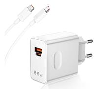 ASKUBSKU 88W Cargador USB C y Cable USB C para Honor 600 Pro 500 400 90 Lite 5G Honor 70 Lite Honor Magic8 Magic6, Carga Rápida Tipo C Cable 1M y QC PD Adaptador Cargador para Honor 5G