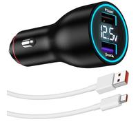 ASKUBSKU Cargador Coche USB 120W y Cable USB C para Xiaomi Redmi Note 13 Pro+ 12 Pro+ 11 Pro+ 5G,HyperCharge Adaptador de Cargador de Coche y 6A Cable Tipo C 1M Turbo Carga Rápida