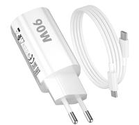 ASKUBSKU Cargador Mini 90W y Cable para Xiaomi Poco X7 Pro 5G F7 F6 Adaptador y 1Metro 6A Cable USB C a USB C Rapida Carga GAN para Xiaomi 15 Ultra 14Ultra 13 Redmi K80 4 3,Viaje