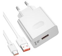 ASKUBSKU Cargador USB y Cable USB C para Honor Magic8 Lite 7Lite 6Lite 5G,66W 6A Carga Rápida Adaptador Cargador con Tipo C Cable 1M para Honor 70 90 Lite 200 MagicPad 2 Pad 9 X8a MatePad Tablet