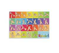 ASL Alphabet Poster for Kids, American Sign Language Learning Chart, Colorful ABC Educational Wall Art for Classroom Decor(Unframed,08x12inch(20x30cm))