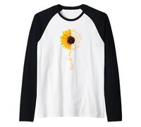 ASL American Sign Language Sunflower Share The Love Camiseta Manga Raglan