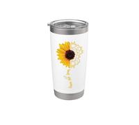 ASL American Sign Language Sunflower Share the Love Vaso térmico de acero inoxidable de doble pared