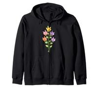 ASL I Love You Flower Hands Signs Floristería Jardinería Sudadera con Capucha