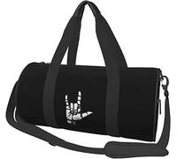 ASL I Love You Lenguaje de Señas Equipaje de Viaje Bolsa de Lona Bolsa de Lona Plegable con Ruedas Deportivas, Negro