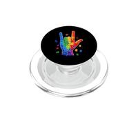 ASL I Love You Signos Language Puzzle Hand Autism Concientización PopSockets PopGrip para MagSafe