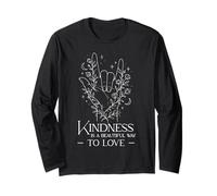 ASL I Love You Symbol Kindness Love Cita Lenguaje de señas Manga Larga