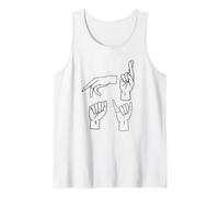 ASL Lenguaje de señas Americano Orar ASL Camiseta sin Mangas