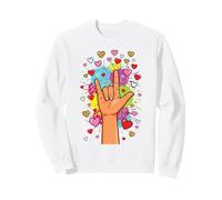 ASL Lenguaje de señas Americano Te Amo Sudadera