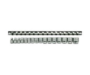 ASLAK - Tengtools M3816 - Juego de 16 vasos hexagonales 3/8" serie regular, métricos