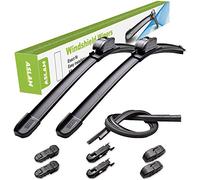 ASLAM Limpiaparabrisas para Cadillac CTS/Mercedes-Benz Clase GLK para todas las estaciones tipo M de 22 pulgadas + 19 pulgadas, adaptadores multifuncionales y recambios reemplazables, doble vida útil