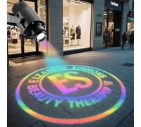 Aslanka 50W Logo GOBO Luces Proyector para Tiendas Rotatorias al Aire Libre Impermeable IP67 para Publicidad en Tienda, Plataforma de Boda, Exhibición de Negocios